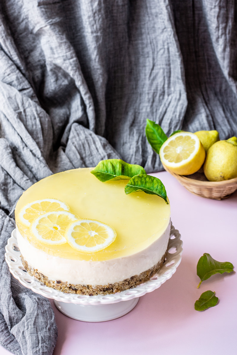 Cheesecake al limone senza cottura e senza glutine